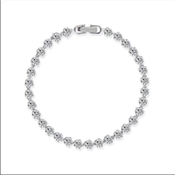 NEW 925 STERLING SILVER ROUND DIAMOND BRACELET, NICE BRACELET, CUTE BRACELET - Picture 7 of 7